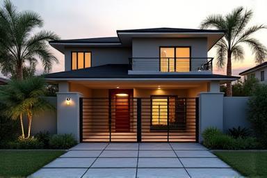 Image of a secured residential property with modern features
